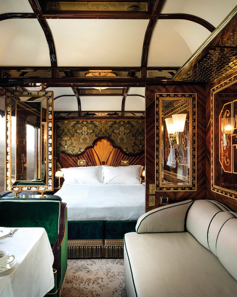 Step over the threshold of one of our new Grand Suites on the Venice Simplon-Orient-Express and you’ll encounter a world of decadence, where ornate interiors and free-flowing champagne are simply a way of life. 

#TheArtOfBelmond #Europe

belmond.com/trains/europe/…