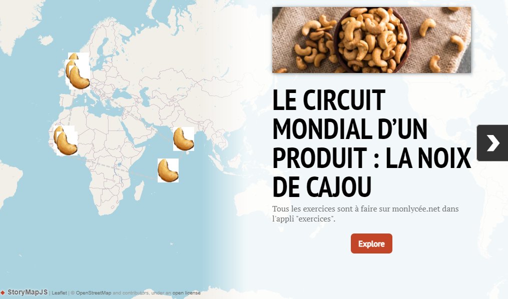 histgeo_edu_num's tweet image. [Scénario pédagogique #Édubase]
🌍 Les élèves suivent le circuit mondial de la noix de Cajou, afin de comprendre  le processus de la #mondialisation d'un produit.
Un scénario en #2nde Bac Pro par @LhgComite avec #Storymaps  et des exercices sur l'#ENT
👉edubase.eduscol.education.fr/fiche/19268
