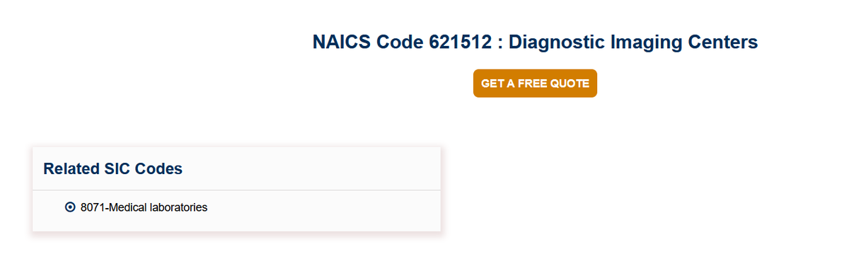 SICLookup's tweet photo. #NAICSCode621512 : Connect with Your Target Audience using NAICS Code 621512
Get Quote Now: https://t.co/pznYJGRiZT
#naics #diagonstic #imagingcenters #naicscode https://t.co/33679ytU51