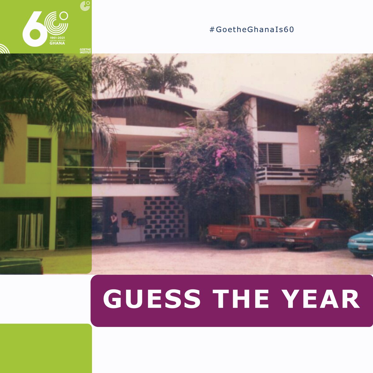 Another shot of the Goethe-Institut Ghana from our time in Osu, Danquah Circle. 

Can you Guess which year this was taken? #GoetheGhanais60

Clue: Between the 80’s and 90’s 🤓
____
#goetheinstitut  #goetheopportunities #goetheinstitutghana #goetheghana