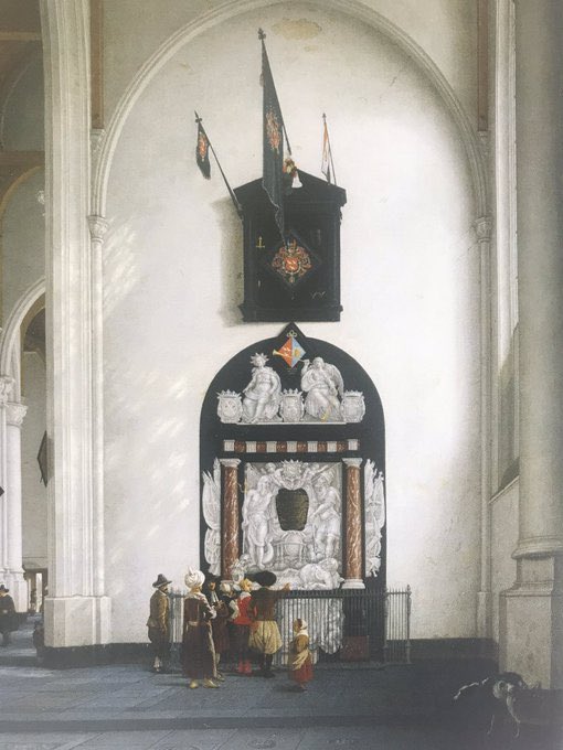 3/3 Funerary monument of admiral Witte de With in Rotterdam, 1667. Visited by exotic tourist, local farm folk, &amp; very disrespectful dog in foreground!