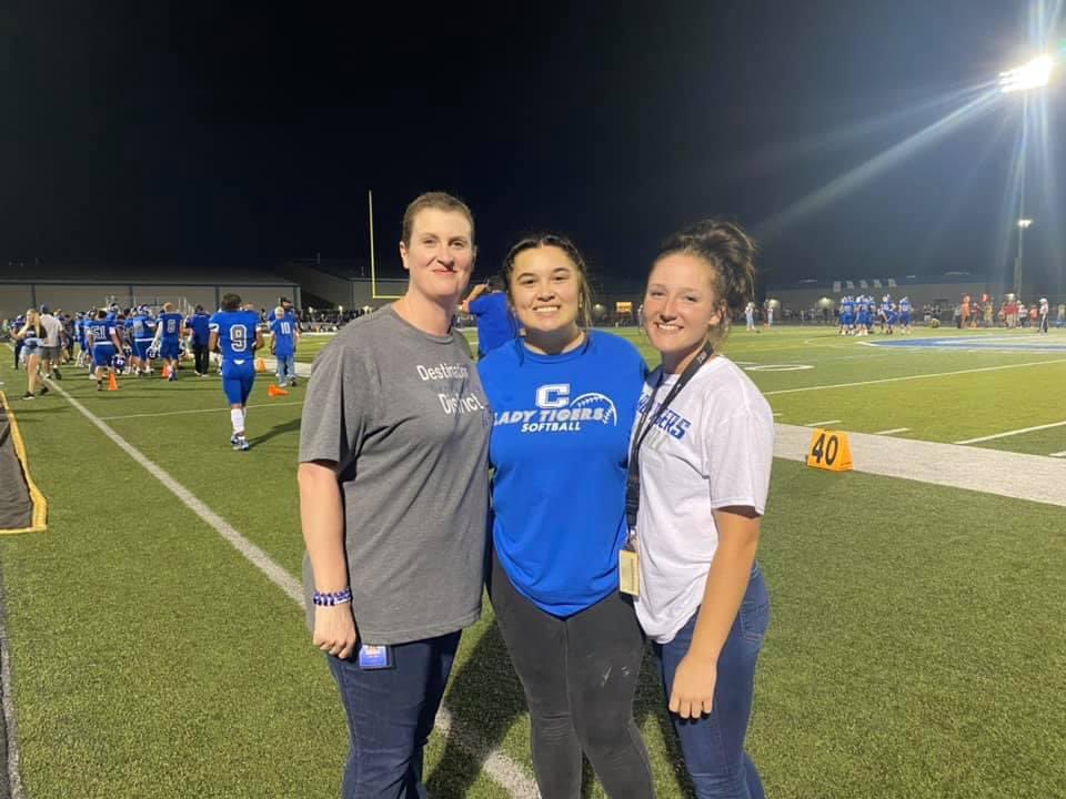 CarthageTech's tweet image. Two of our Athletic Training and Therapeutic Services students got a front row seat to Friday night’s big win as they shadowed the District’s athletic trainer. Also pictured is their instructor, Mrs. Tullis. #choosecte