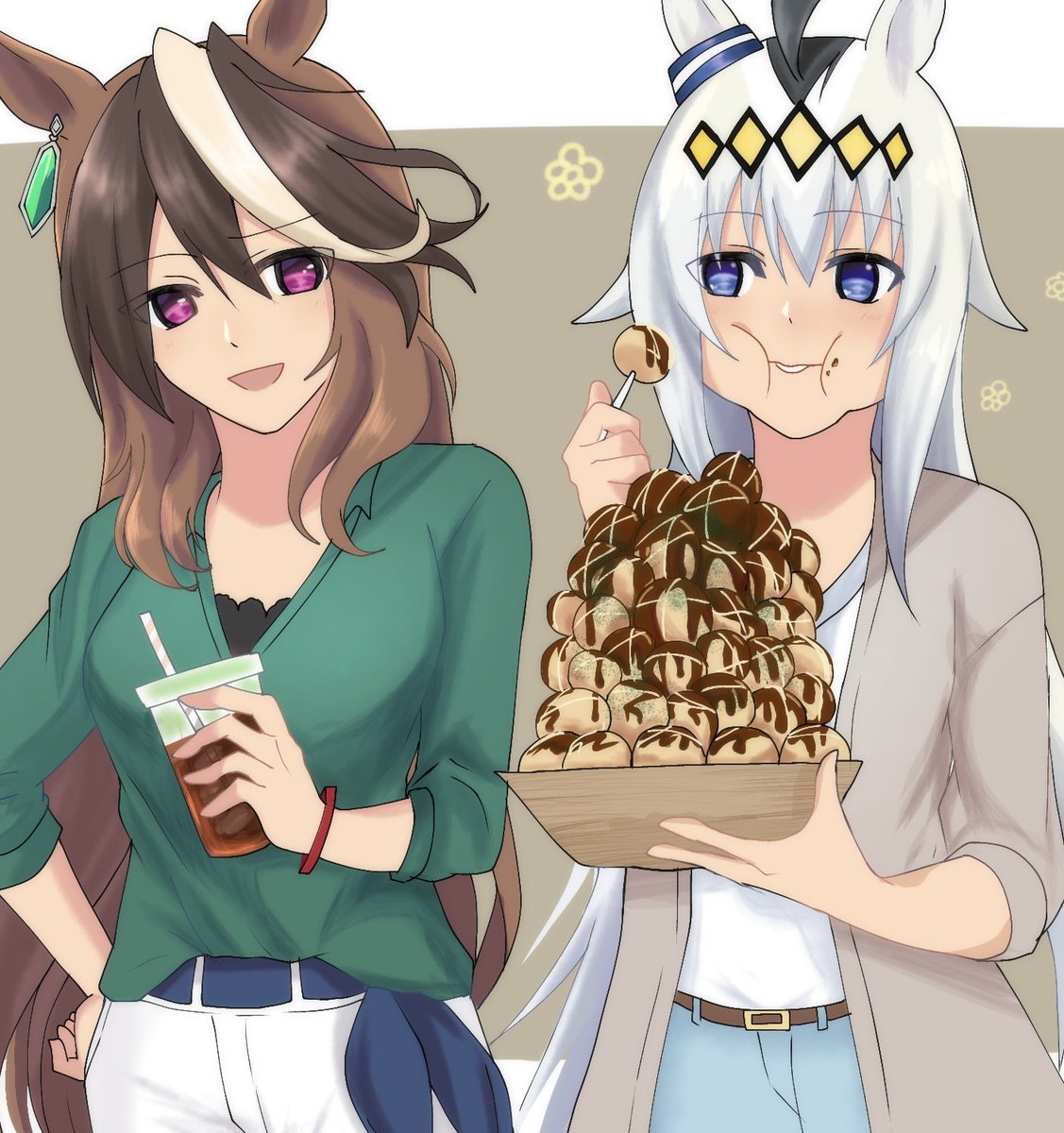 #ウマ娘
シンボリルドルフ×オグリキャップ
『たこ焼きデート』 