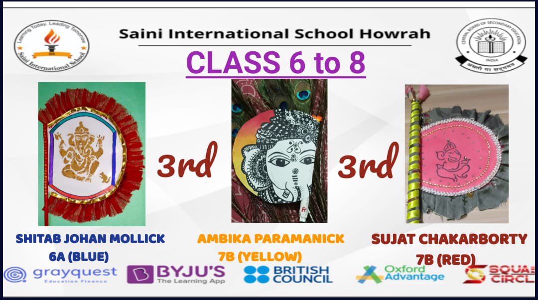 sishowrah's tweet photo. #COLUMBUS House is delighted to present the results.

#Competition-Handmade Handfan Painting 
#Class I-VIII

Congratulations to both the winners and all the participants. 

#SIS_HOWRAH
#LEARNING_TODAY
#LEADING_TOMORROW
#DAY_ AND_ BOARDING_ SCHOOL https://t.co/yKa6njh3GB