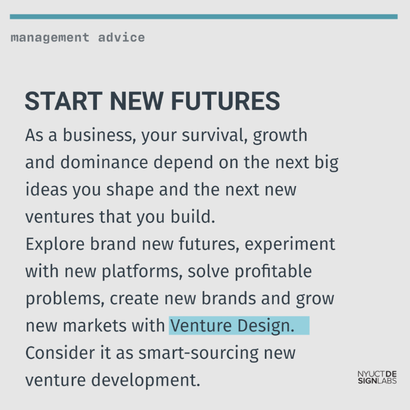 NYUCTDesignLabs's tweet photo. Venture design helps forward thinking companies and businesses to ideate, design and build new ventures in a lab format. Create new futures, grow ideas in a structured manner from concept to company.
#venturedesign #technology #design #innovation #business #venture #nyuct