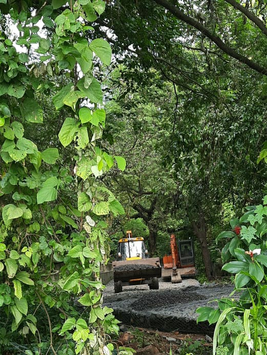 Fridays For Future India (@fffindia) on Twitter photo This are not so eco friendly visuals of the ongoing construction work of a cycling track just besides the Powai lakes which is home to good healthy population of crocodiles..
Felling of trees & reclamation of the wetland is decimating this ecosystem.
#SavePowaiLake <a href="/AUThackeray/">Aaditya Thackeray</a> This are not so eco friendly visuals of the ongoing construction work of a cycling track just besides the Powai lakes which is home to good healthy population of crocodiles..
Felling of trees & reclamation of the wetland is decimating this ecosystem.
#SavePowaiLake <a href="/AUThackeray/">Aaditya Thackeray</a>