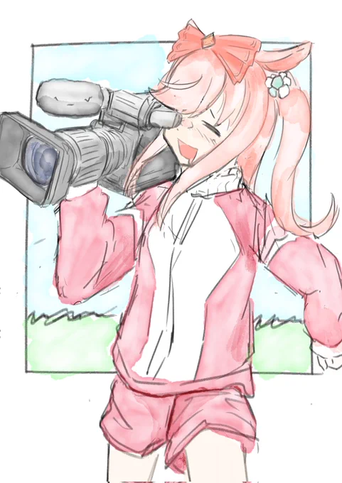 #アグネスデジタル
併走トレーニング 
