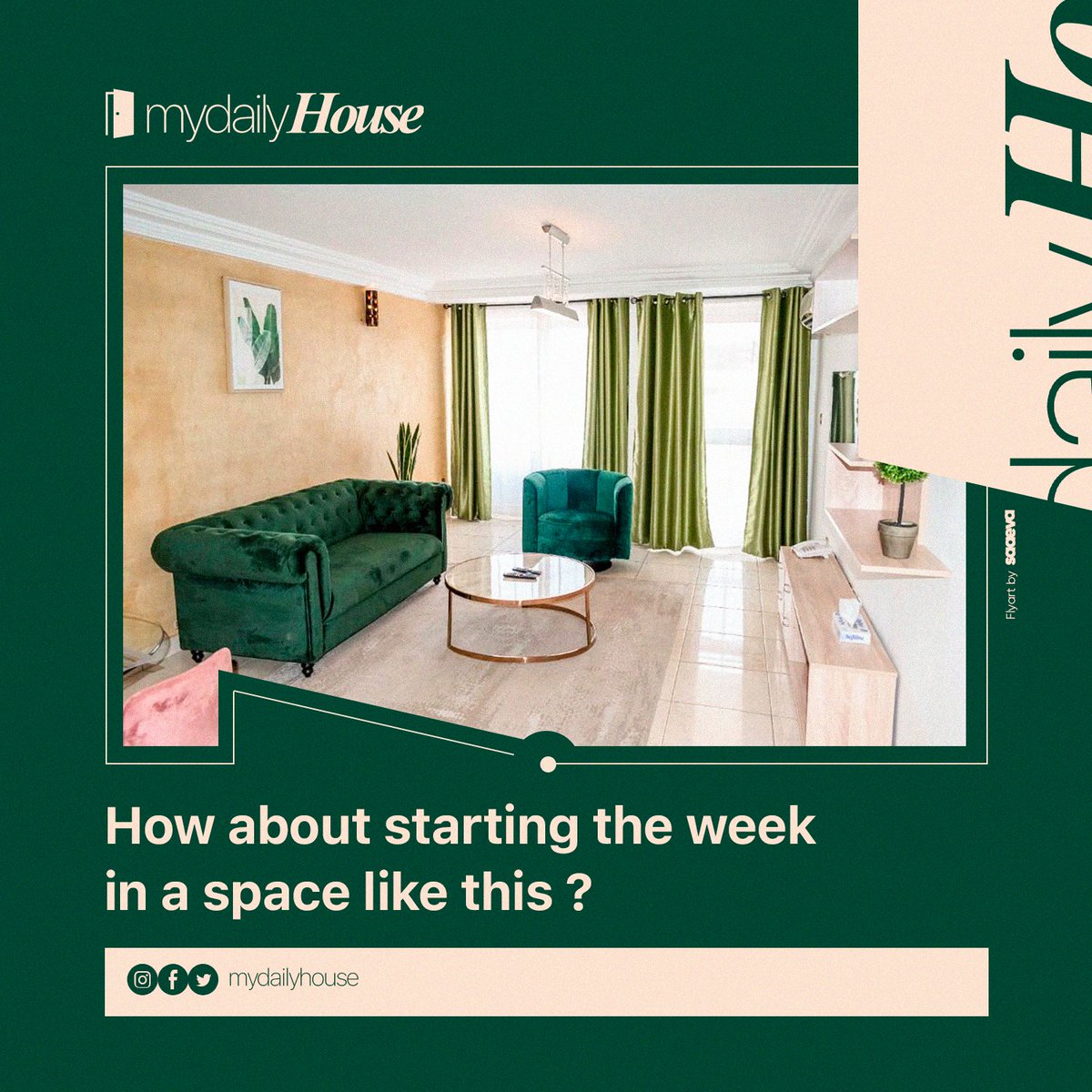 MyDailyHouse's tweet image. « Hello Daily peeps 👋,
Passez une agréable semaine en toute simplicité et sobriété comme notre Studio meublé de Bonapriso ancien aéroport😇 … »
#voyage #Location #meuble #immobilier #Douala #detente #relax #Repost #Respect