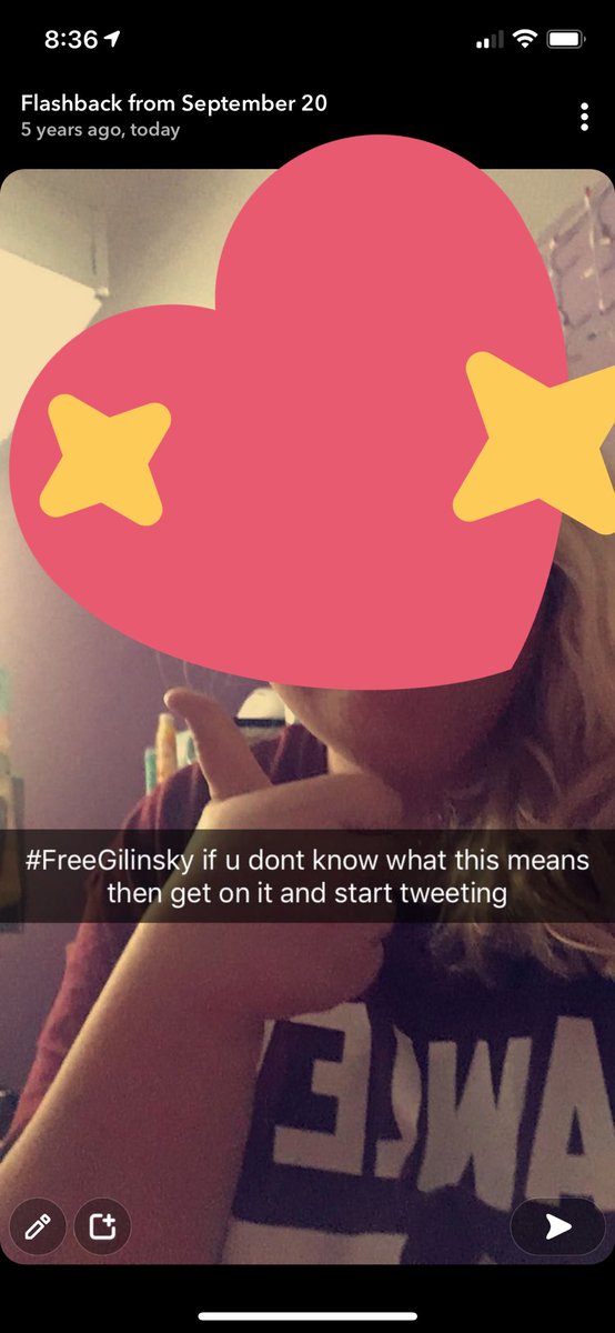 wallowsgarden's tweet photo. woke up, opened snap memories, and aww happy 5 yr anniversary🚔 #freegilinsky https://t.co/TIl9uZ5dTG