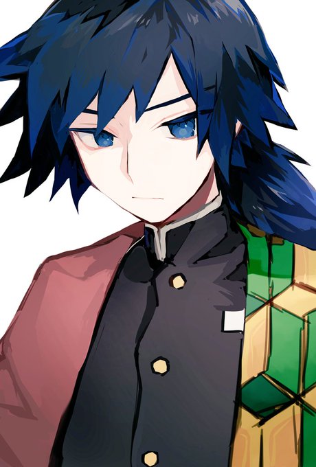 マイケル・ハクセキ＠多忙さんがTwitterに投稿した冨岡義勇(鬼滅の刃)のイラスト。