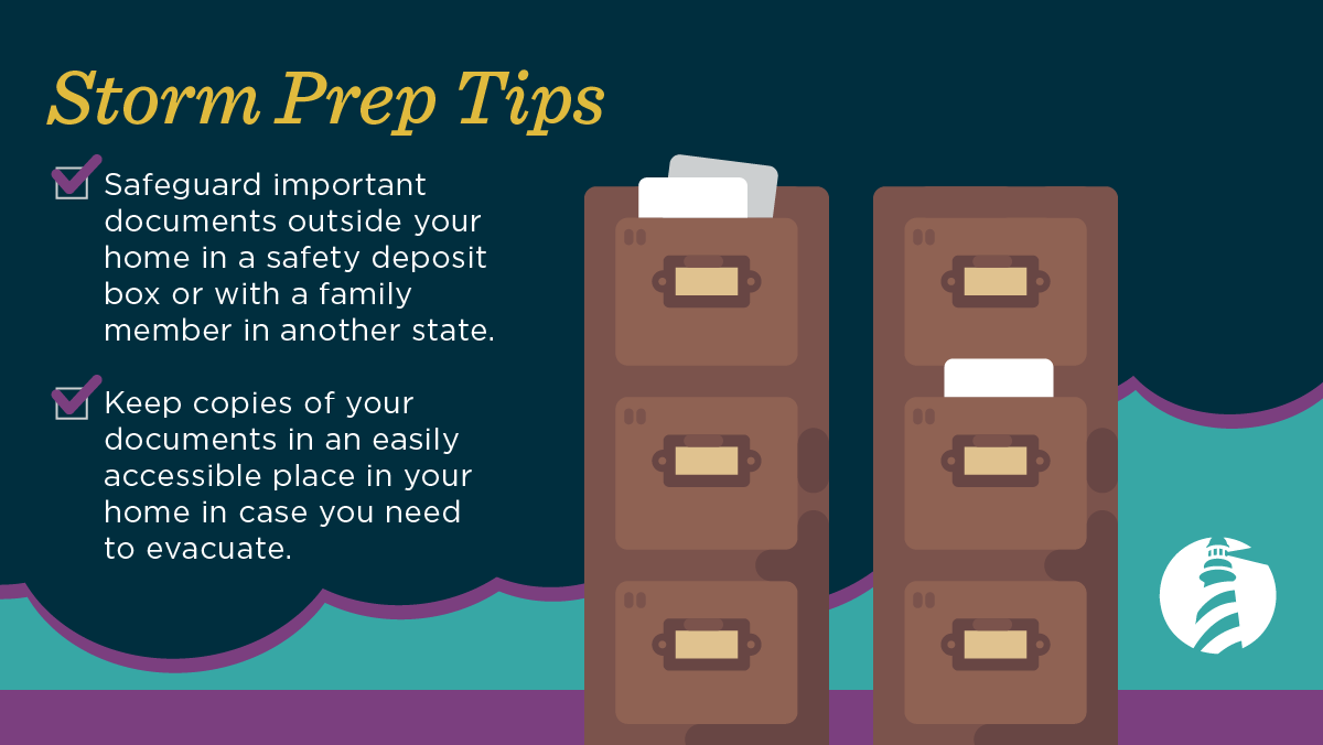 LighthousePIC's tweet photo. Storm Prep Tips: Remember to safeguard all forms of identification to aid in the recovery process following a storm.

Explore more hurricane preparedness tips:
https://t.co/gwy2OshMC8

#HurricanePrep #StormTips https://t.co/EAQ5scpN90