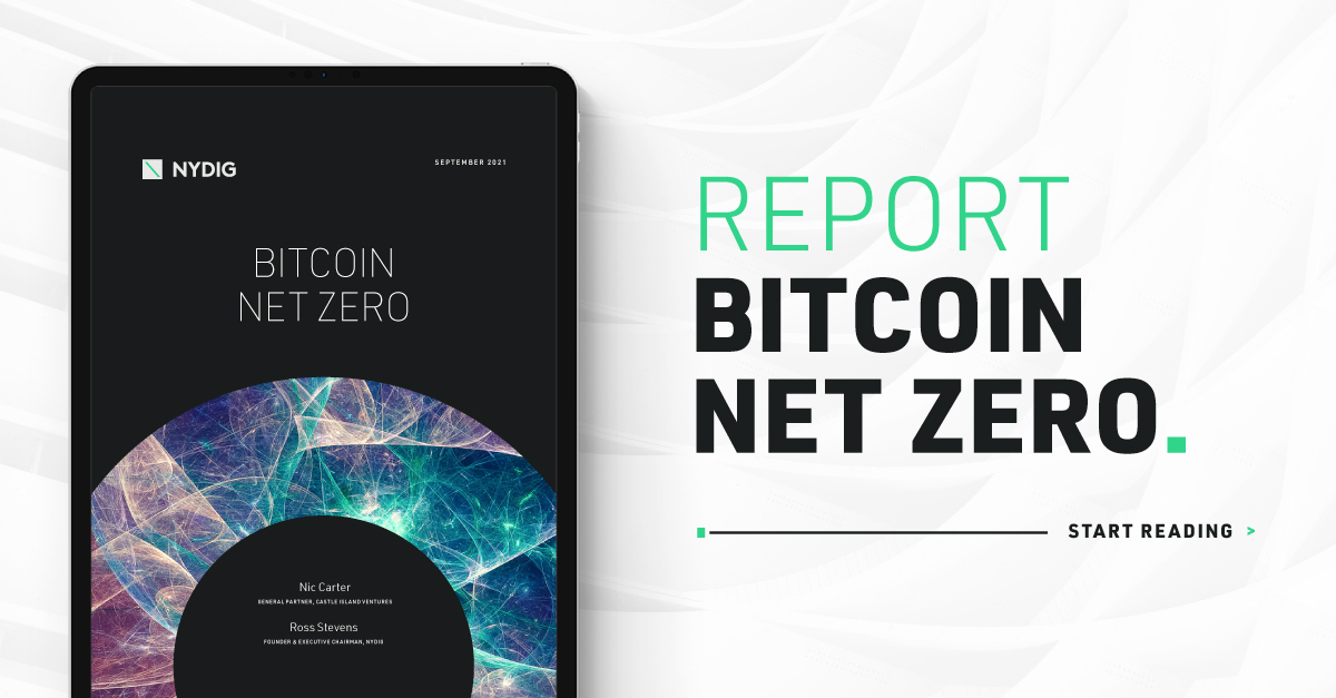 We are excited to share Bitcoin Net Zero, a report co-authored by NYDIG's Ross Stevens and @CastleIslandVC's @nic__carter. The report provides substantive insights on #Bitcoin’s carbon footprint and contextualizes Bitcoin mining's electricity consumption: nydig.com/bitcoin-net-ze…