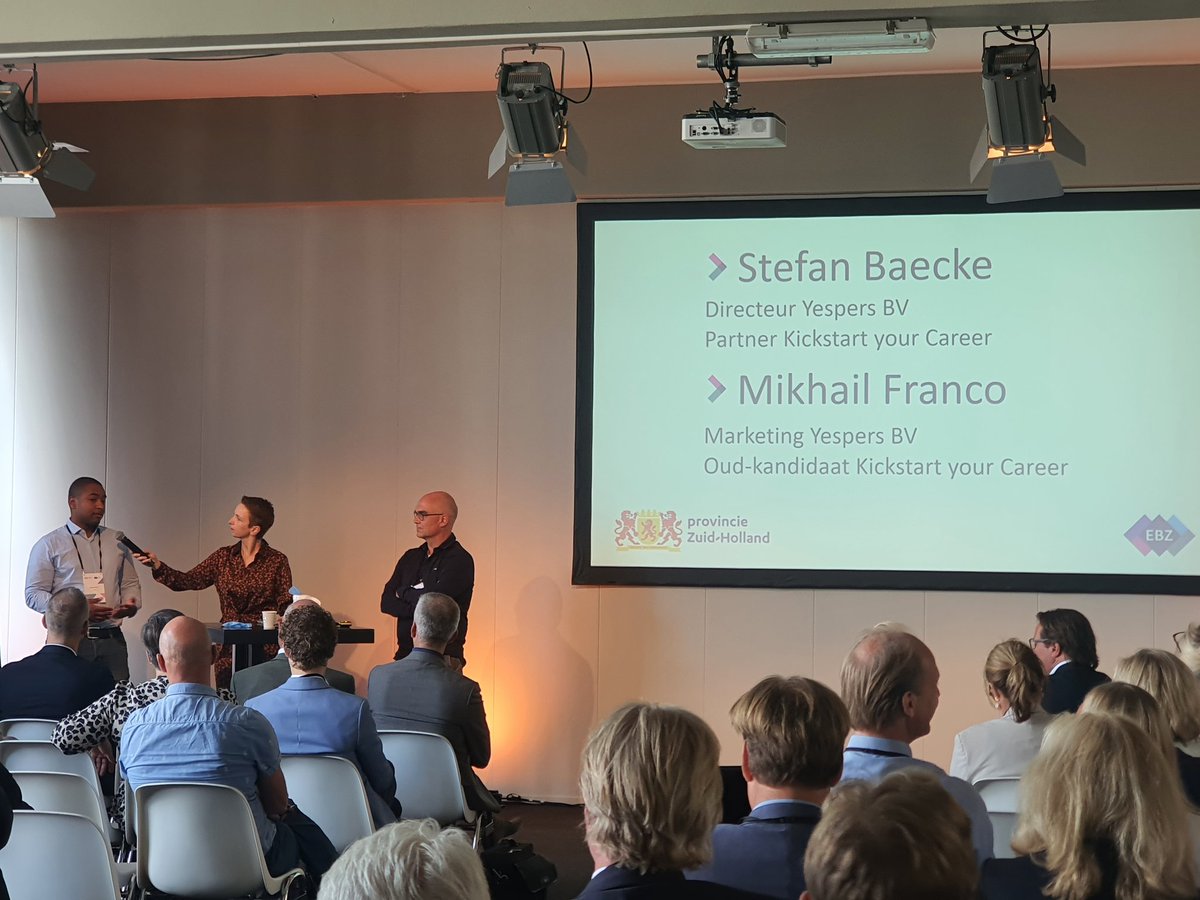 "Door Kickstart your Career heb ik nu een baan - ik ben junior marketing manager bij Yespers," aldus Mikhail bij het Human Capital event. Meer info over Kickstart your Career: kickstartyourcareer.nl