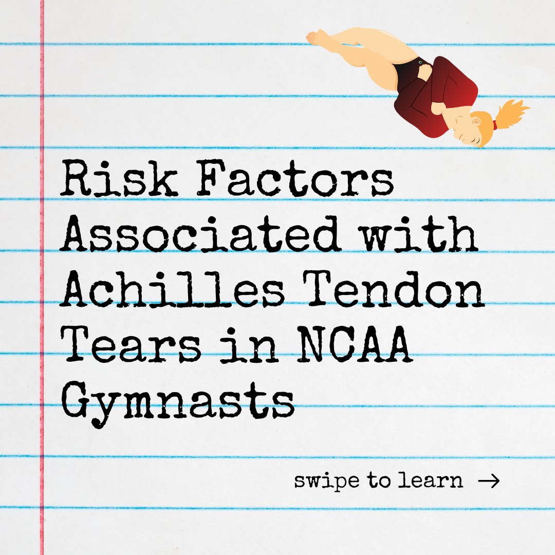 SHIFT MvmtScience (@shift_mvmtsci) on Twitter photo *Risk Factors Achilles Tendon Tears in NCAA Women's Gymnastics*
Very grateful to be a part of this research team with <a href="/EllenCaseyMD/">Ellen Casey, MD, FACSM</a> <a href="/JoeyBonanno4/">Joey Bonanno</a> at <a href="/HSSPhysiatry/">HSS Physiatry</a> looking at factors for gymnasts reporting tearing their Achilles tendon
Findings & Thoughts Thread /1 *Risk Factors Achilles Tendon Tears in NCAA Women's Gymnastics*
Very grateful to be a part of this research team with <a href="/EllenCaseyMD/">Ellen Casey, MD, FACSM</a> <a href="/JoeyBonanno4/">Joey Bonanno</a> at <a href="/HSSPhysiatry/">HSS Physiatry</a> looking at factors for gymnasts reporting tearing their Achilles tendon
Findings & Thoughts Thread /1