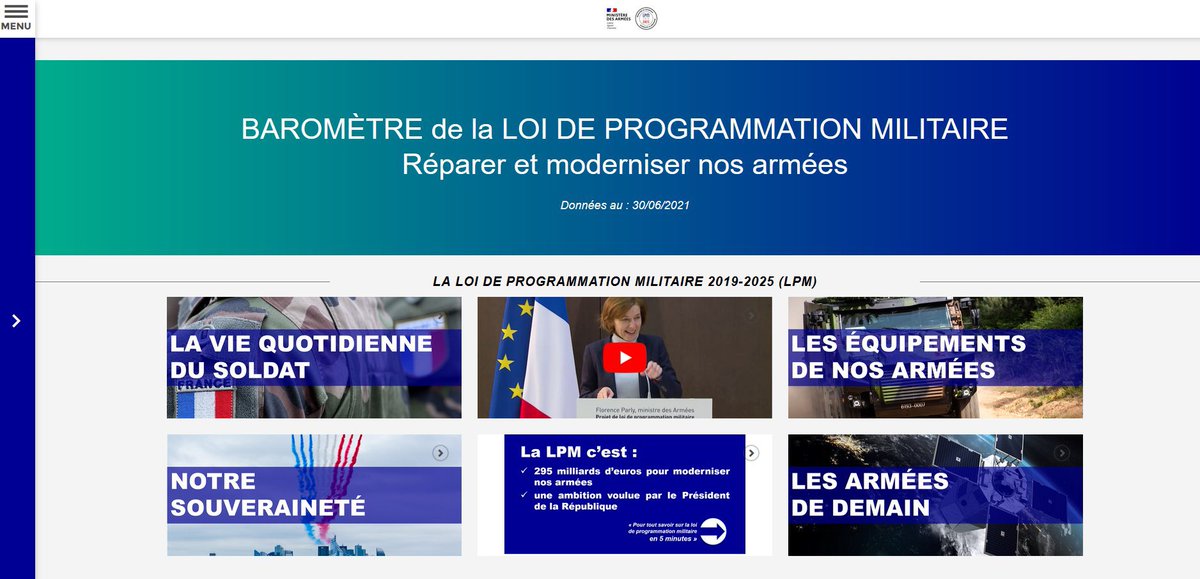 Retrouvez les principales réalisations de la #LPM 2019-2025  
sur  ⤵️
 barometre-lpm.defense.gouv.fr
 
#CohesionDefense #NotreDefense #BarometreDesResultats