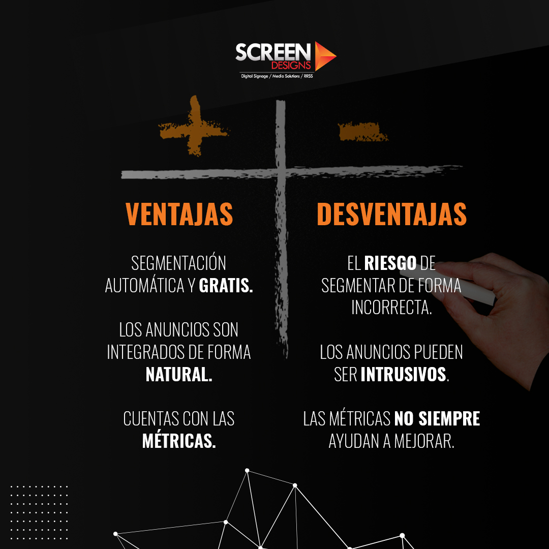#FacebookAds tiene muchos beneficios y uno de ellos es  que te ayuda a entender a tu público.🤓

Como nada es perfecto, aquí te traemos las ventajas y desventajas que puedes tener al momento de usarlas.👀

Para más información, en #ScreenDesigns te podemos asesorar sobre redes.🤗