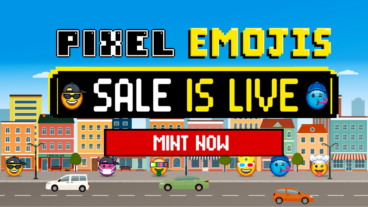 🚨NFT PIXEL EMOJIS SALE IS LIVE🚨
 
→PRE-SALE Sold out in 12 Hours
→FLOOR PRICE 0.1ETH
→Over 12,000 total supporters on Discord, Twitter and Telegram
→Huge influencers behind the project
 
Minting prices start at 0.04 ETH 🔥
 
👉MINT HERE: pixelemojis.com