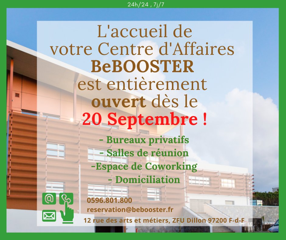 [GOOD NEWS] L'accueil de votre Centre d'Affaires est OUVERT! N'hésitez pas à nous contacter pour vos sessions de travail! À très vite!