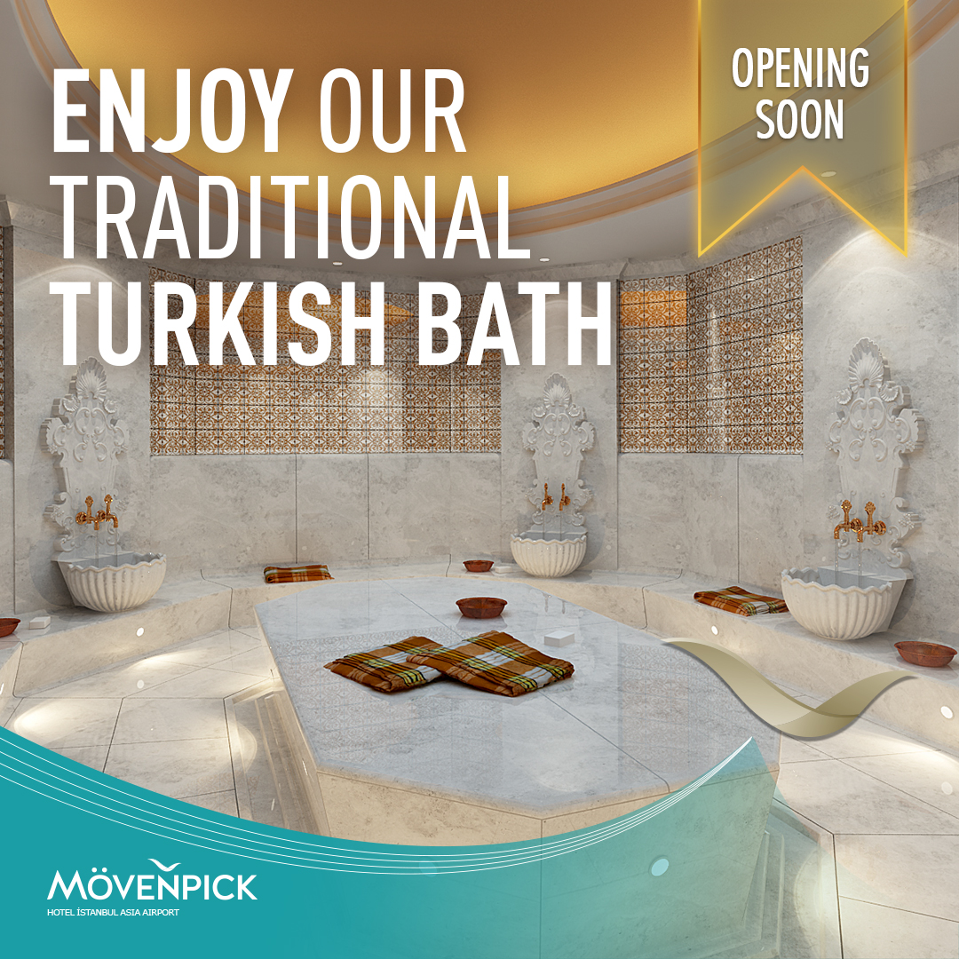 Traditional Turkish Bath at your service!  
Warm up in hot rooms, get scrubbed and soaped, choose a massage as you’d like. 😌
#mövenpick #saw #sabihagökçen #airporthotel #pendik #kurtköy #istanbul #istanbulhotels #turkishbath #hamam