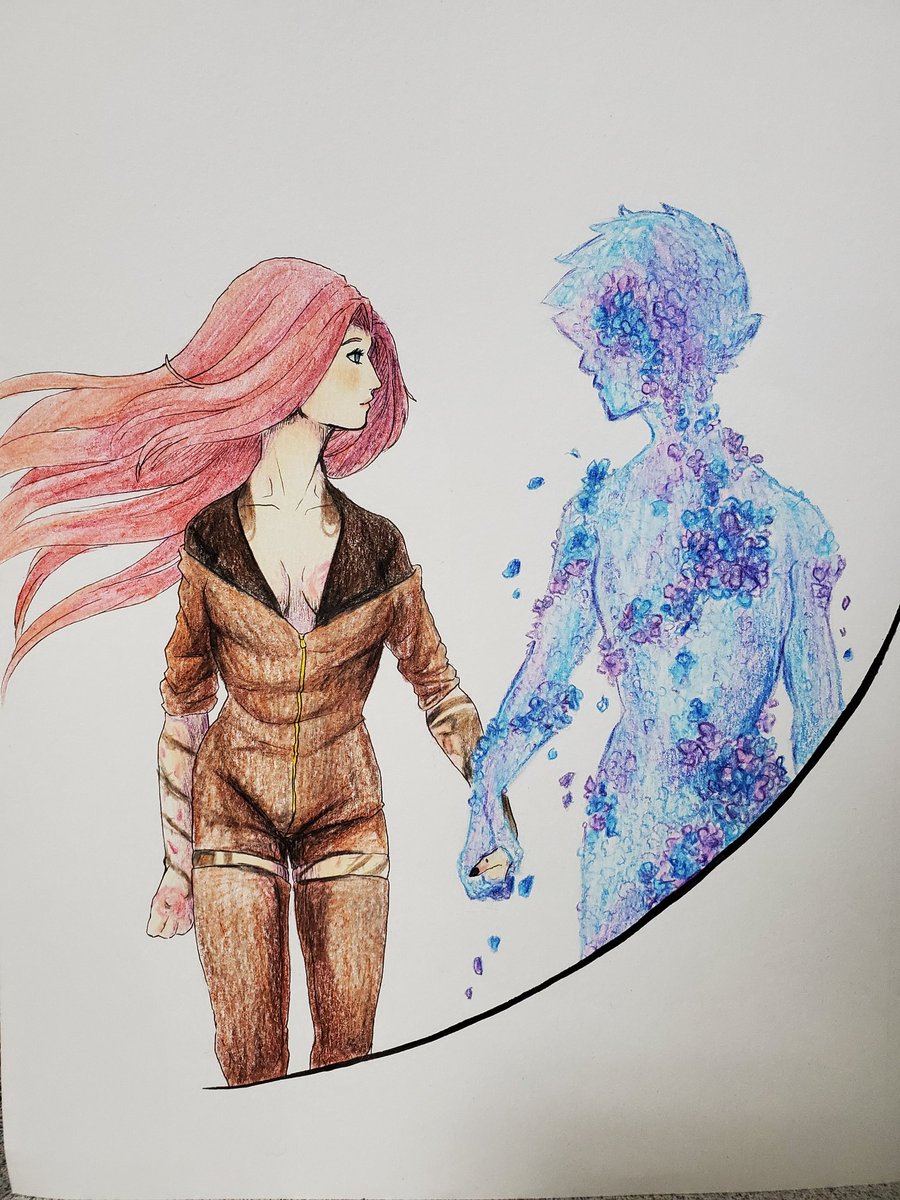 Airanke's tweet image. Finished piece! I'm only debating on whether or not I should add a light background color 🤗🤗