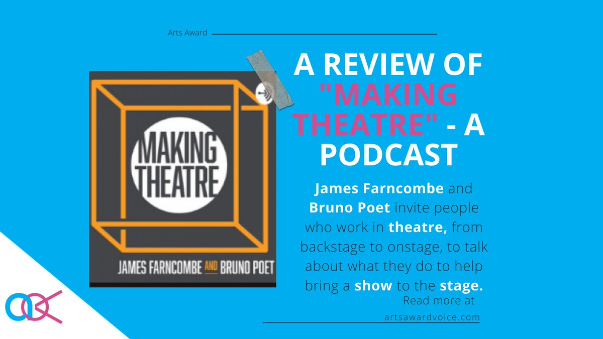 James Farncombe and Bruno Poet invite people who work in theatre, from backstage to onstage, to talk about what they do to help bring a show to the stage. (<a href="/ArtsAward/">Arts Award</a>)
(<a href="/makingtheatrefm/">makingtheatrepodcast</a>)

voicemag.uk/review/8858/a-…

#ArtsAwardVoice