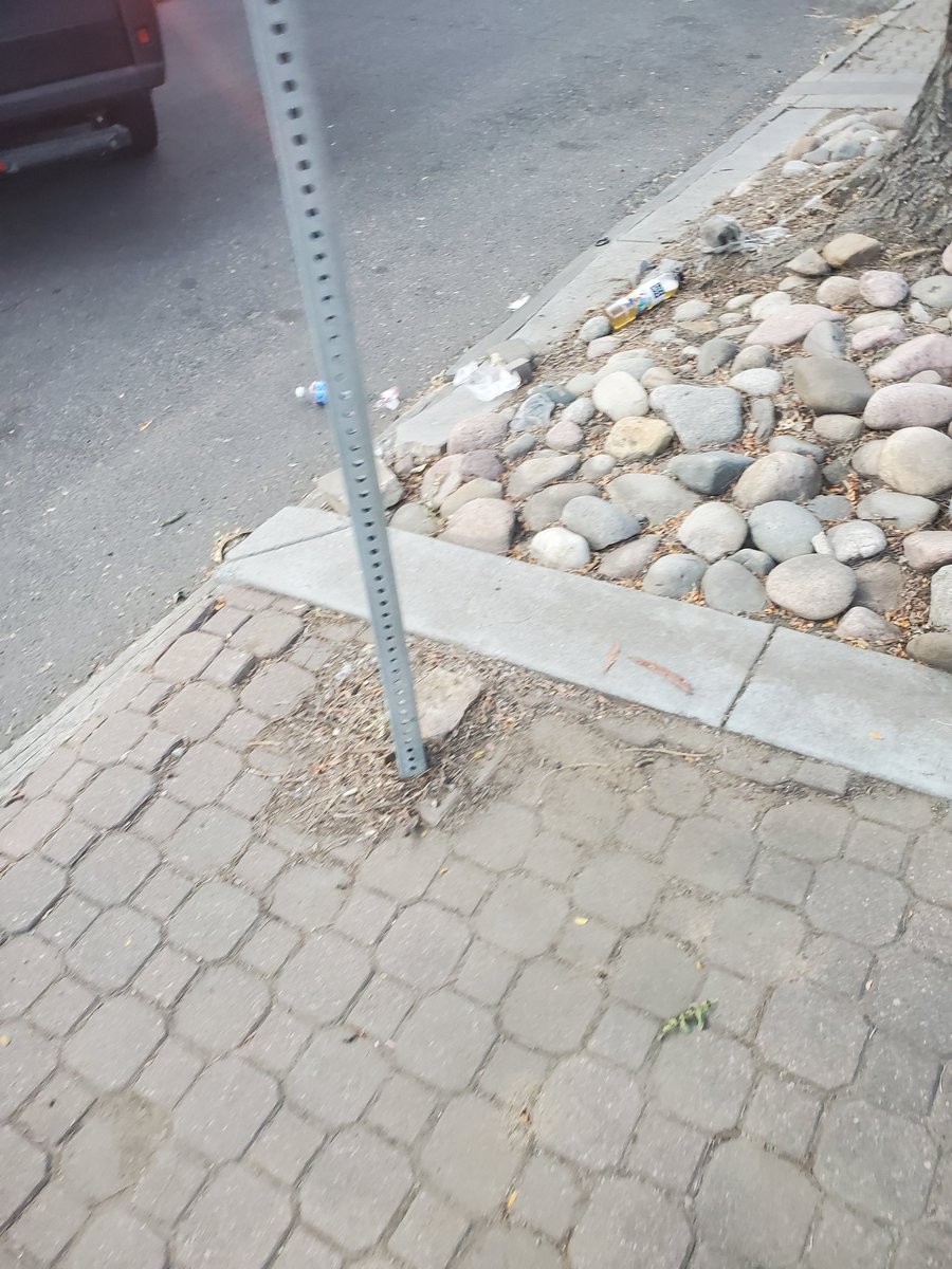 TMHocking's tweet photo. Dear @AmazonHelp,

This is your delivery truck, plate, and the garbage the driver threw out the window on the northeast corner of 14th Ave and Lafayette St in Denver, CO on 9-18-21....   please respond, and have someone come clean up. https://t.co/0dxbDC8hgP
