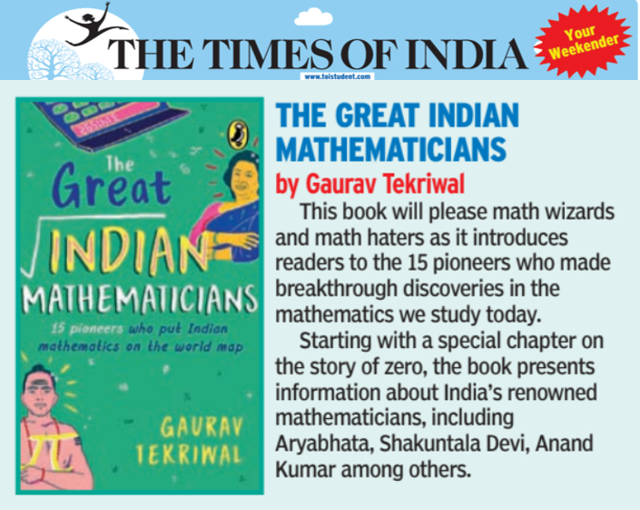 VedicMathIndia's tweet photo. Book Review on Times of India Student Edition. https://t.co/f2GouOQ6YV https://t.co/EfttFOhZgV