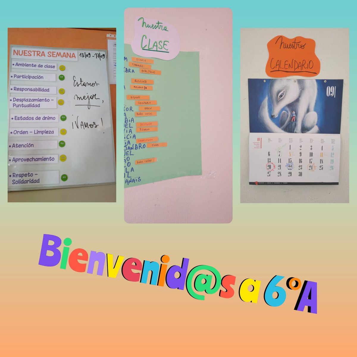 profeconsuerte's tweet photo. ¡Ya hemos arrancado este nuevo curso! Poco a poco nos vamos organizando y dándole forma a nuestra clase. Nuestr@s sext@s quieren demostrar que molan, ¡claro que sí! 😉 @Cpgaudi #VueltaAlCole #Motivacion https://t.co/XmICtg4hqY