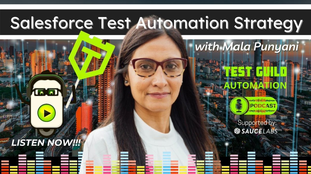 testguilds's tweet image. Listen to our interview with Mala Punyani to discover differences in automating Salesforce applications, when to build vs. buy, test strategy, and much more. Click this link!👉 bit.ly/3At7XnA #automationtesters #softwaretesting #salesforceautomationtesting #testguild