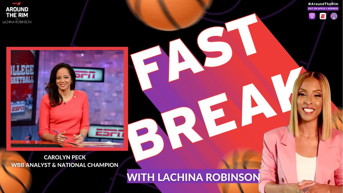 Are you ready for the postseason? We sure are! 🏀🏀 @LaChinaRobinson welcomes in @CAROLYNPECK on this fast break episode to preview the opening round of the 2021 @WNBA playoffs! 🎧: apple.co/3AsYE75 #AroundTheRim || #WNBA