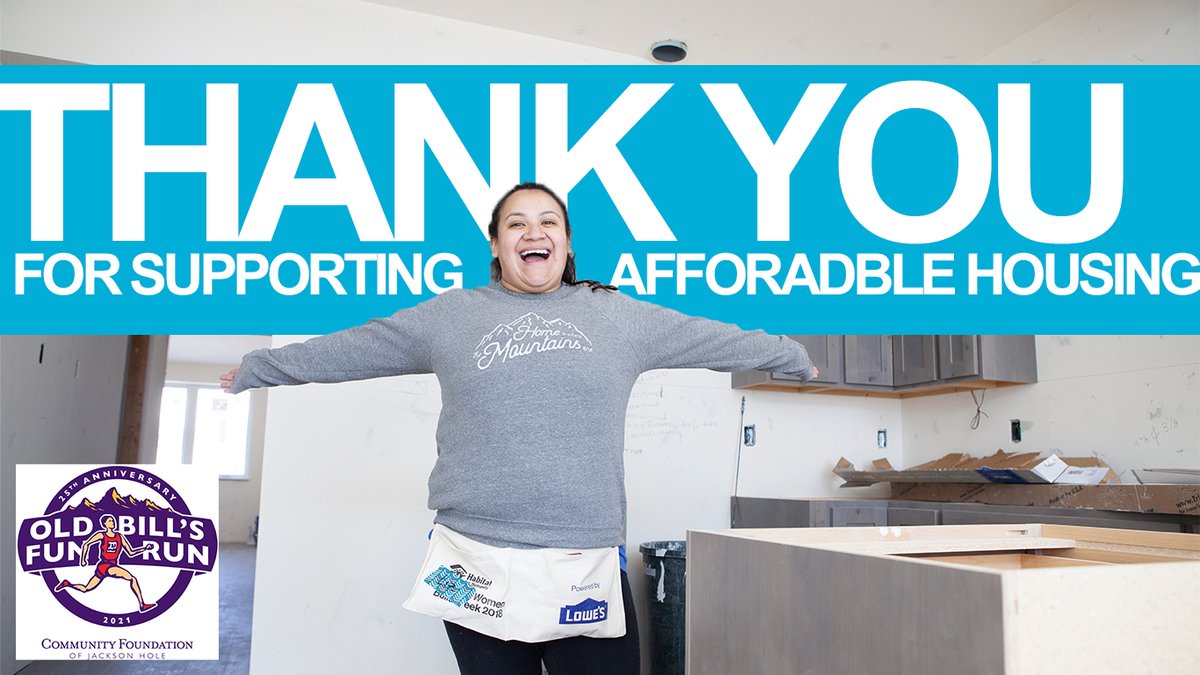 THANK YOU to all of our supporters who contributed through Old Bill's Fun Run this year! Your donations help to keep us building all year long.

#GenerosityMatters #volunteerism #jacksonholewy #jacksonholewyoming #gratefulheart #beautifulday #donationswelcome <a href="/cfjacksonhole/">Community Foundation of Jackson Hole</a>