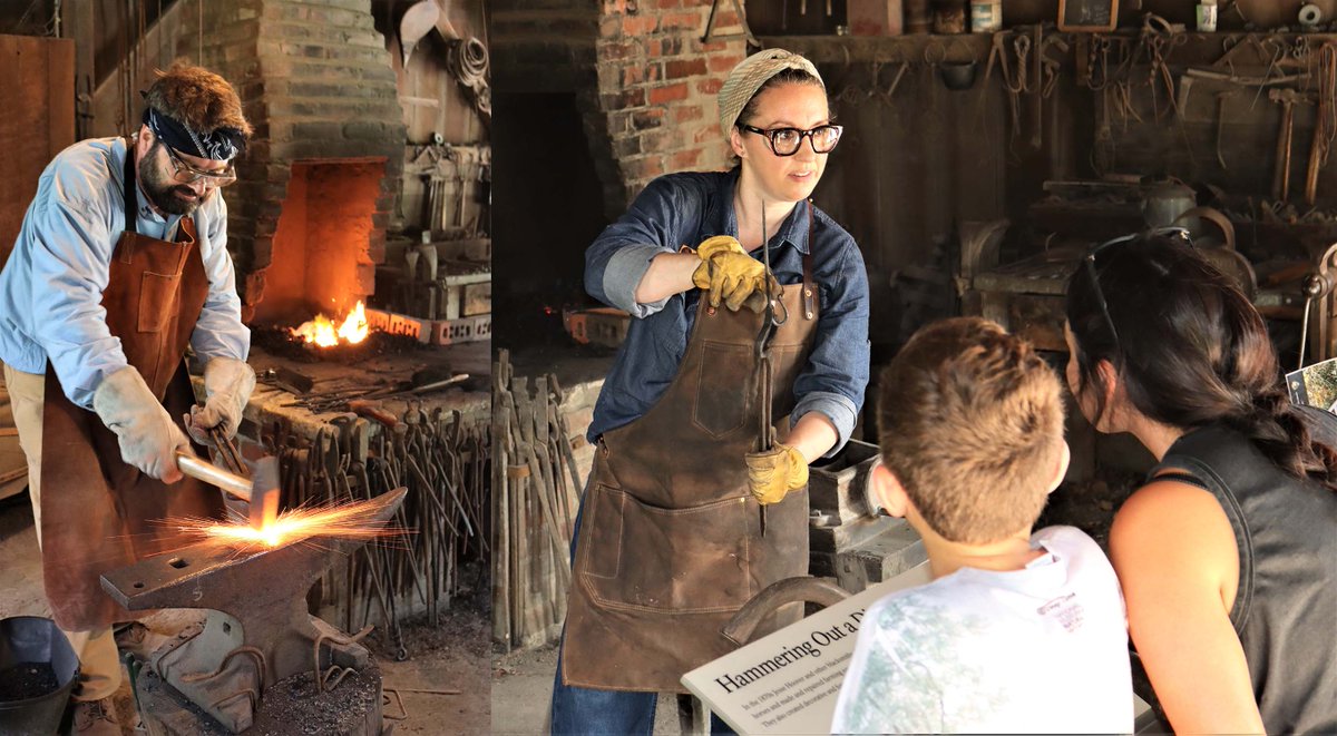 Peter and Chelsea have done a great job this summer helping us bring back the blacksmith program and telling the story of Jesse Hoover. If you haven't seen them yet, regular demos will be ending this month, so be sure to stop in this Thursday, Friday, Saturday, or next Thursday!