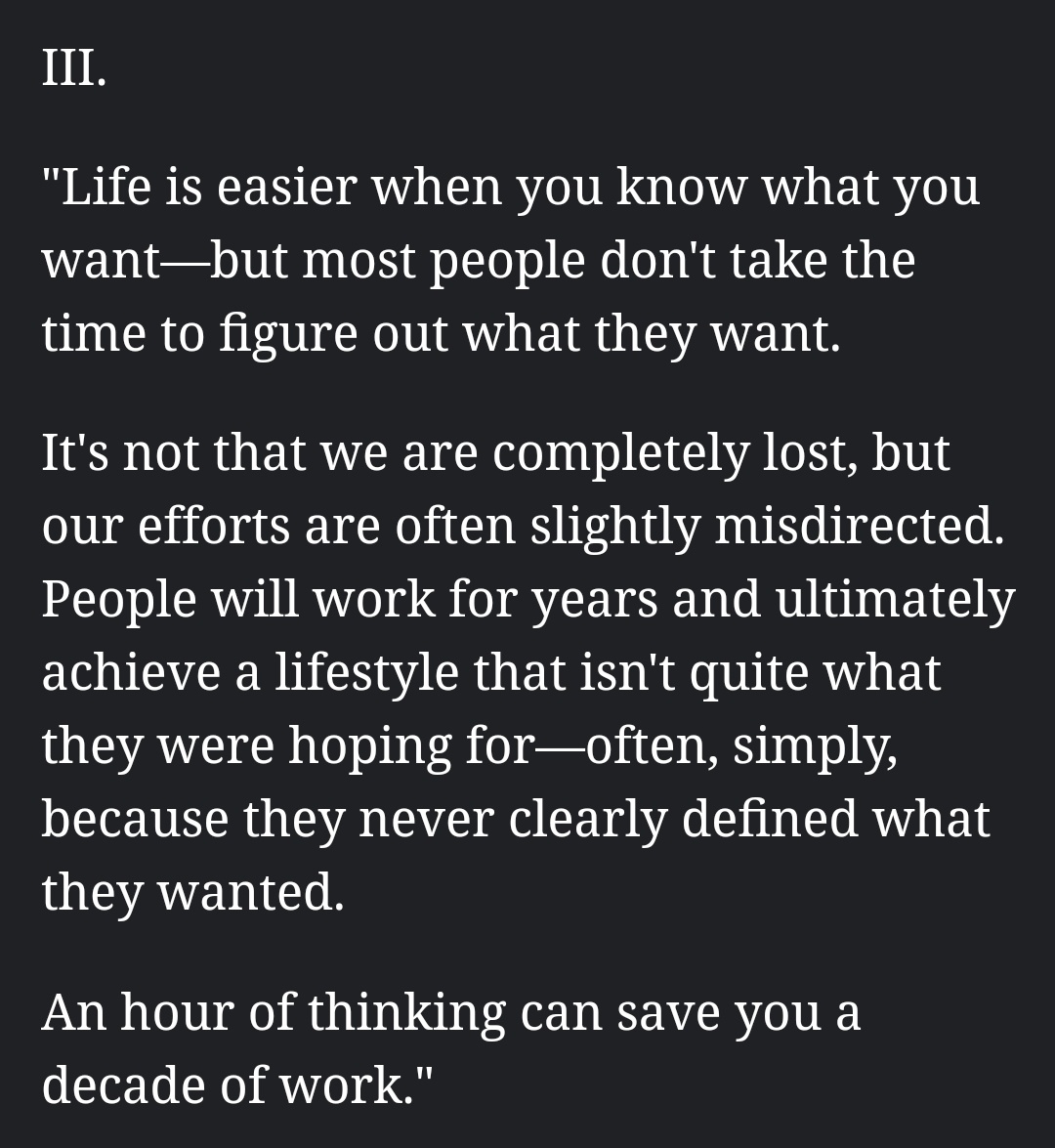 Sobre la importancia de dedicar tiempo a decidir la dirección, en lugar de remar sin levantar la cabeza.
Nos hacen ver que hay mucha prisa por recorrer el camino pero quizás al llegar al final nos damos cuenta de que no era donde queríamos ir.
Muy bueno esto de James Clear.