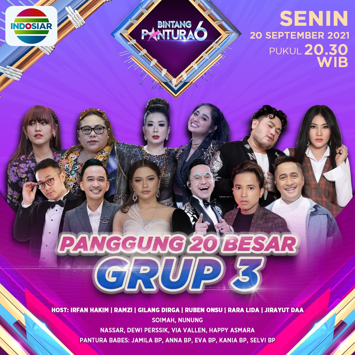 Indosiar's tweet photo. Kalian dukung jagoan dari team mana nih?
#TeamHappy #TeamKiyowo #TeamSayang atau ##TeamTerpesona?
Duduk manis di depan tv pukul 20.30 WIB saksikan #BintangPantura6 malam ini! https://t.co/iIDgwnU4yU