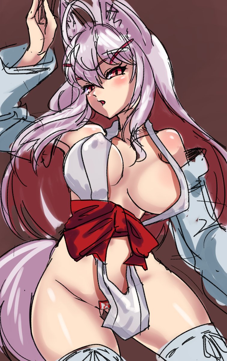 リハビリにちょこちゃんきつねスケベ絵 (NSFW注意) 