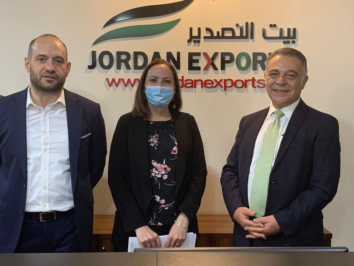 JordanExports's tweet photo. Minister of Industry, Trade, and Supply visits Jordan Exports (JE).
Her Excellency Eng. Maha Ali, Minister of Industry, Trade, and Supply, visited Jordan Exports (JE) offices this Sunday.

https://t.co/ovf1U2xK0p

#JE #MoITS #ICC #ICI #JIC #ACI #JCI #JEDCO #export #development https://t.co/X3xpiwzHvH
