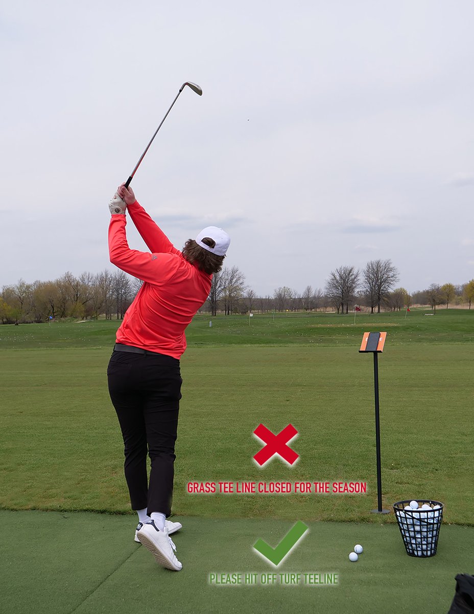 PracticeStation's tweet image. We are still open for the golf season but our grass tee line is closed for the remainder of the 2021 golf season.