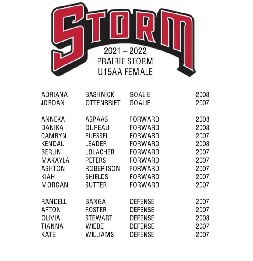 Prairie Storm U15AA Female tweet media