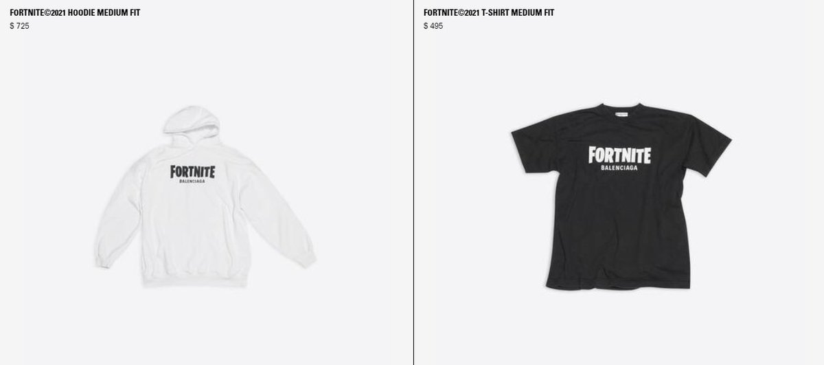 Balenciaga Fortnite漏2021 Logo T-Shirt - White