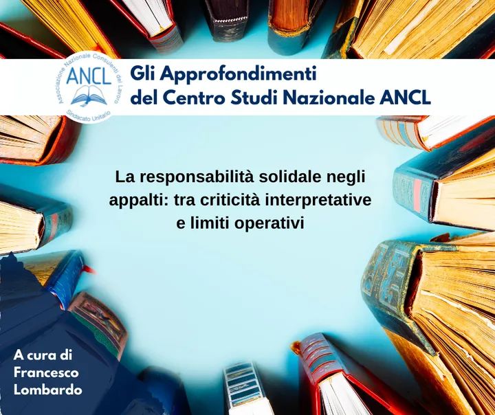 Responsabilità solidale negli #appalti: nell'approfondimento del <a href="/CentroStudiAncl/">Centro Studi Nazionale ANCL</a> si delinea un variegato quadro normativo, giurisprudenziale e di prassi che determina un’estrema incertezza interpretativa e un elevato grado di rischio per chi opera ->ancl.it/articoli/la-re…