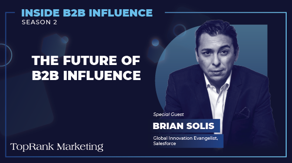 winfluencermktg's tweet photo. Listen to the latest episode of Inside B2B Influence featuring @briansolis from @Salesforce and @leeodden from @toprank on the Future of Influence in B2B Marketing https://t.co/rWa1lbbB4i #insideb2binfluence #podcast https://t.co/y8Hf3RHDlV