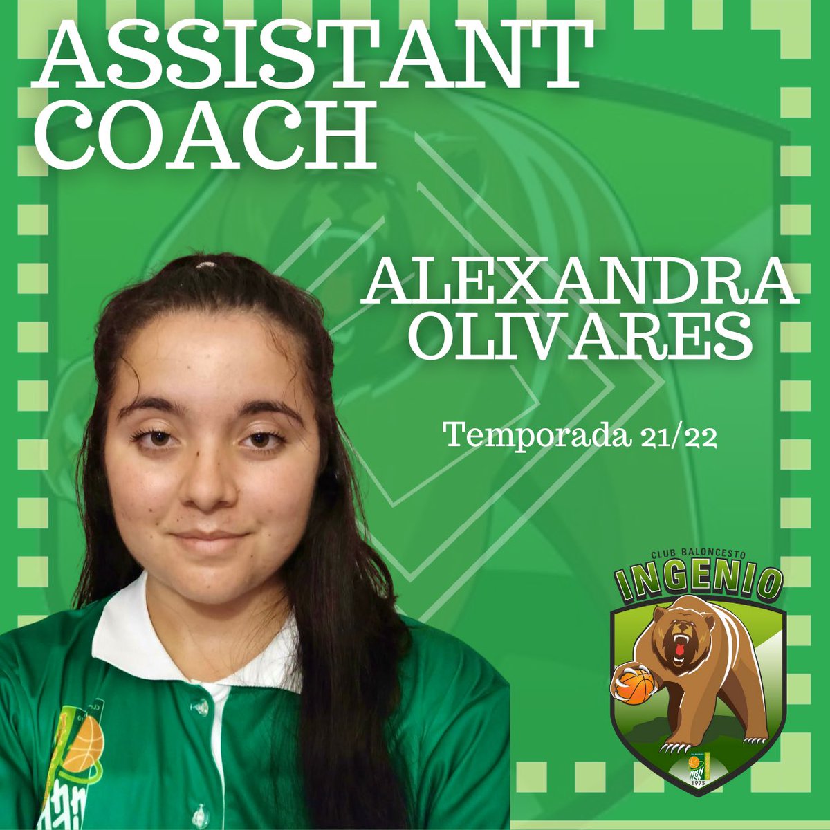 CbIngenio's tweet photo. Presentamos a Alexandra Olivares!
Vinculada al CB Ingenio como jugadora desde pequeñita, se inicia en el mundo de la formación.
Estará como assistant coach en la canasta pequeña🏀
Ella es el presente, pero también el futuro del club💚 https://t.co/MNOpqnuI7N
