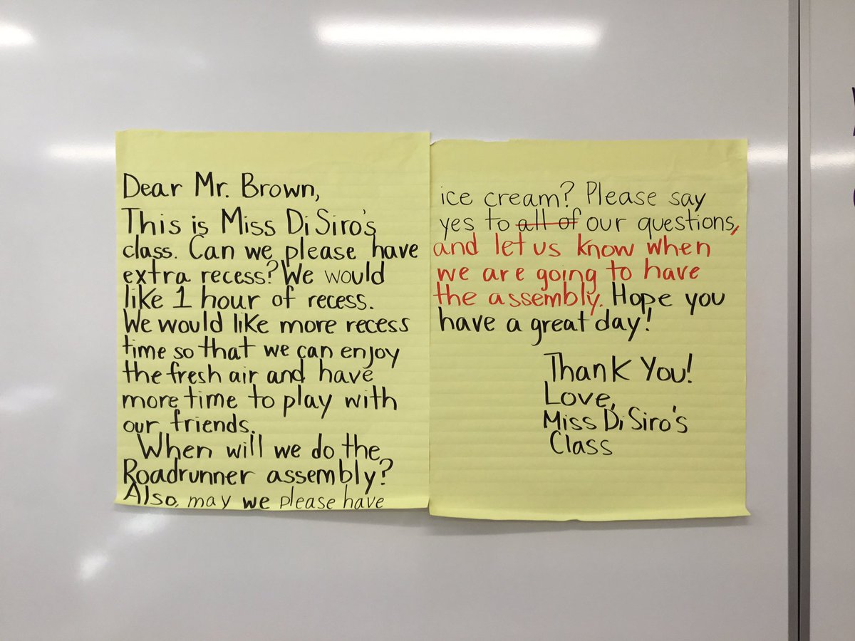 We did our first shared writing today and we have a couple of requests… <a href="/EGEroadrunner/">Dennis Brown</a> can you please help my second graders out? 😀