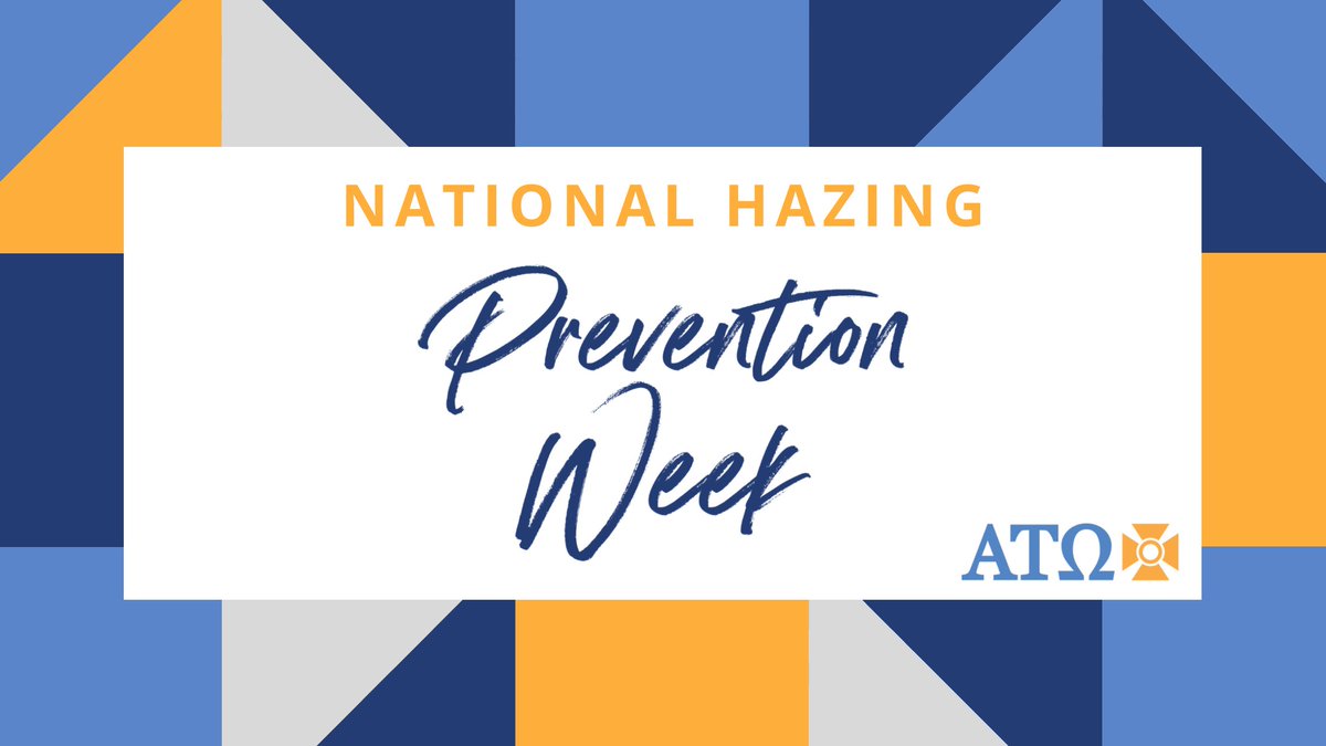 This week is National Hazing Prevention Week. Hazing has no place in the brotherhood of ATO.

This week, we will be sharing resources on how to recognize hazing and the steps to prevent it on your campus.

Start by taking the hazing prevention pledge. 
go.ato.org/39npKAE
