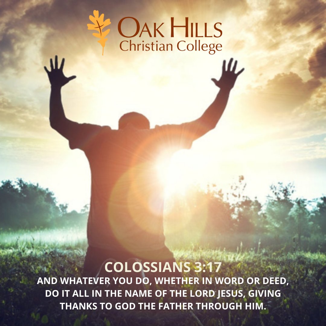 Oak Hills Christian College (@oakhillscollege) on Twitter photo 