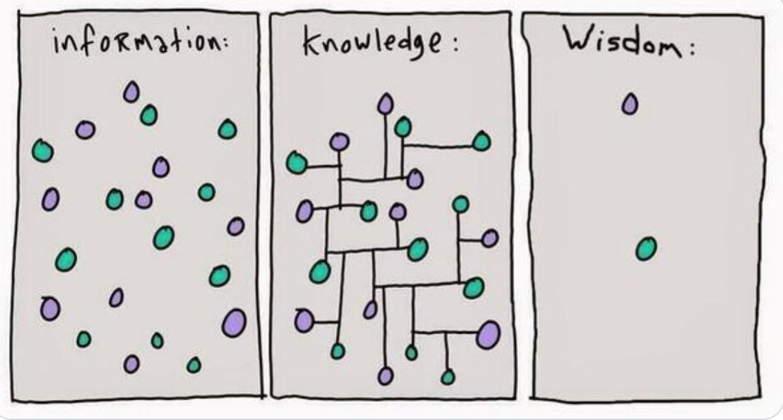 @Indl_Learning @kdmitchell11 @doughesm @technologylaura @MsVenturino @DeniseMustin @BeckyZalesnik @mrsluciabowers @woodenmask @MrsCollins1787 @MsMagiera @debbiealewis1 @marianneteaches Data ->Information -> Knowledge ->Understanding -> Wisdom youtube.com/watch?v=MzS5V5… insight Russell Ackoff / image by @gapingvoid