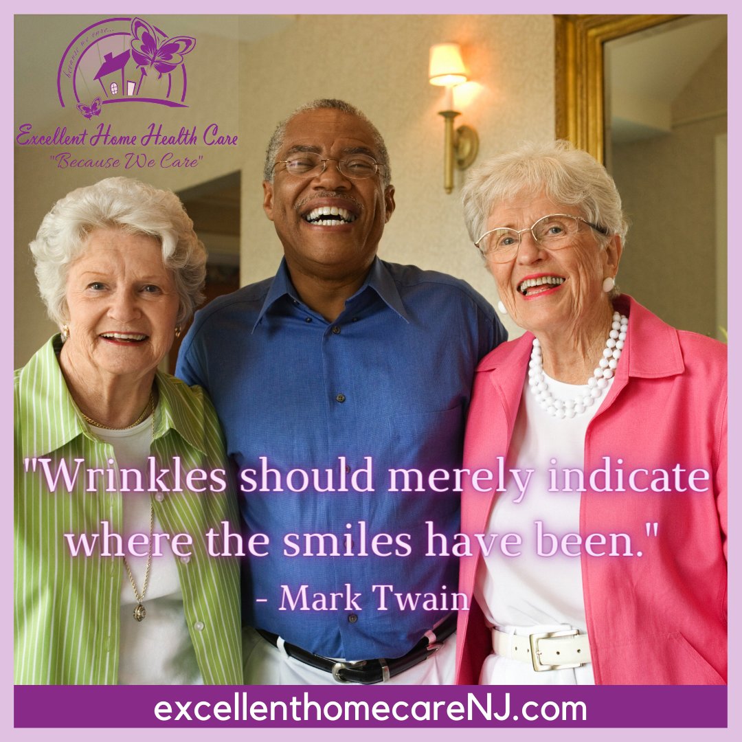 Mark Twain - Wrinkles should merely indicate where smiles