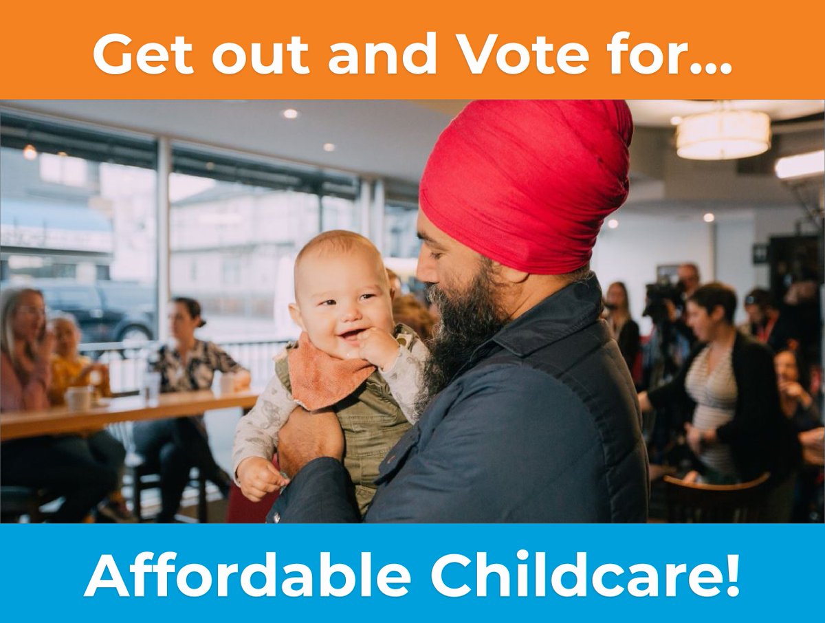 Today, there is an affordability crisis in childcare across the country and families can't find childcare spaces.

Vote  Vic Sahai, let's create tons of new spaces and lowers costs for families.

Find your poll: VicNDP.ca/findpoll

Need a ride? Call (343) 477-1157