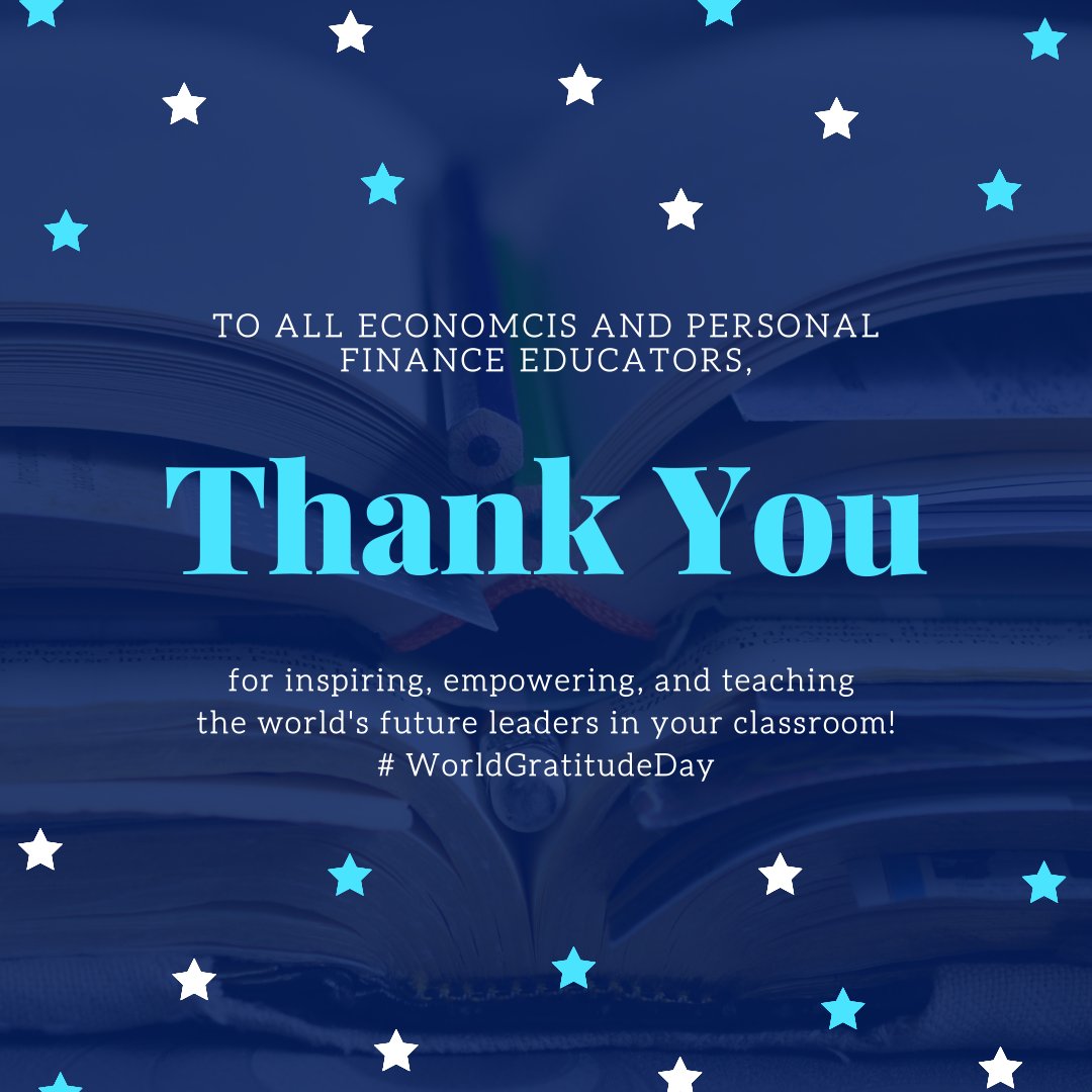 Today, and everyday, we are showing our deepest appreciation for economics and personal finance educators on this #WorldGratitudeDay!