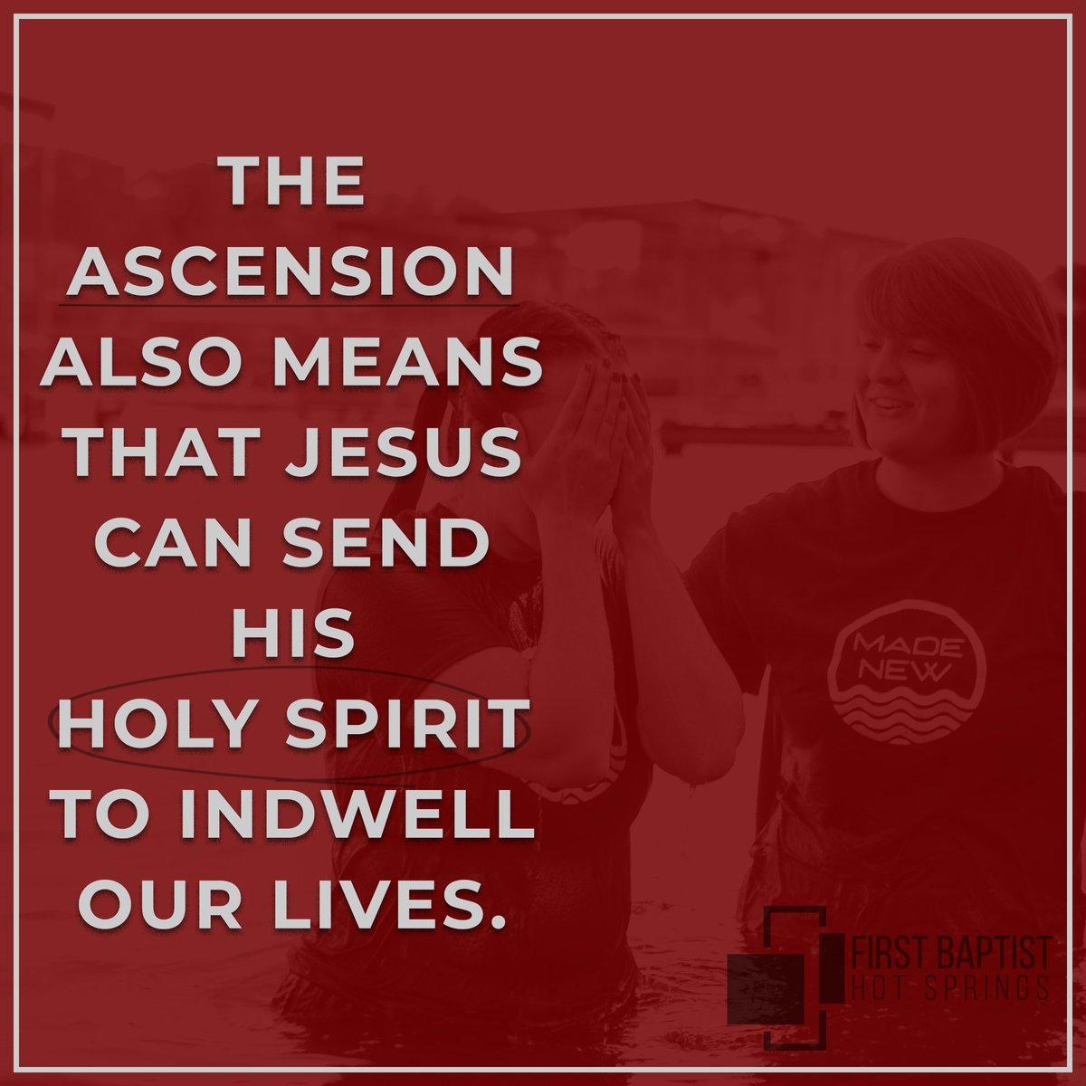 “Nevertheless, I am telling you the truth. It is for your benefit that I go away, because if I don't go away the Counselor will not come to you. If I go, I will send him to you.” - John 16:7
+
+
Miss the sermon this week? Check it out: buff.ly/3hPrDui

#firsthotsprings